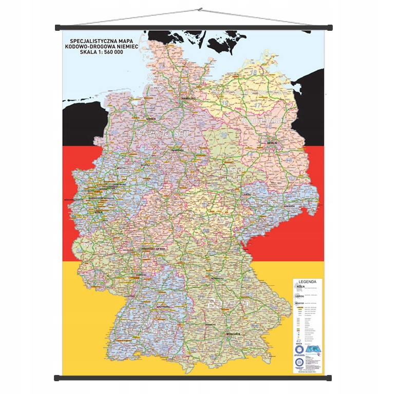 mapa samochodowa niemiec pdf NIEMCY Mapa Drogowa + kody 160x120 1:560000   Allegro.pl   Cena 