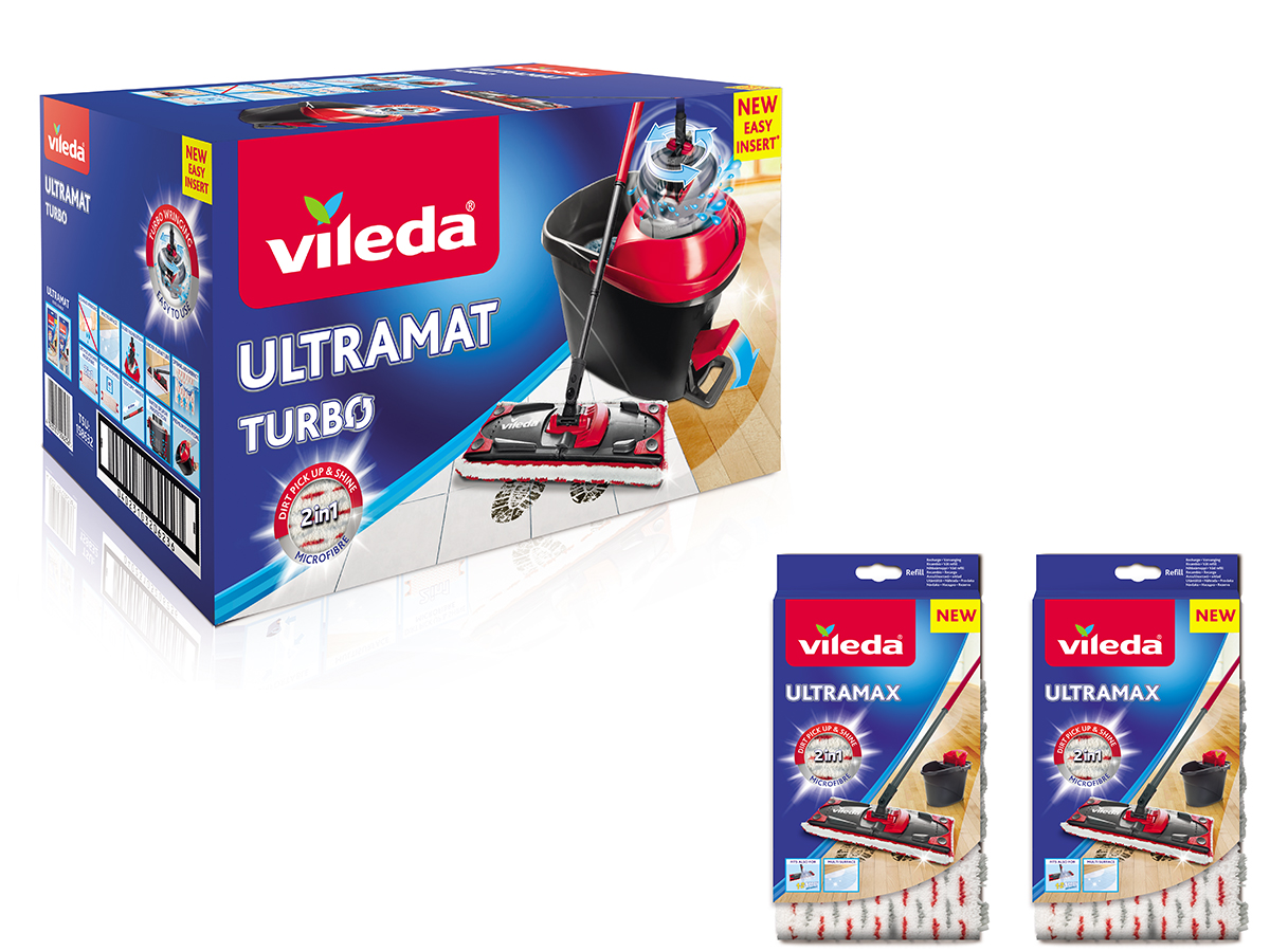 Vileda Plochý Rotační Mop Ultramat Turbo+ 2VLOŽKY