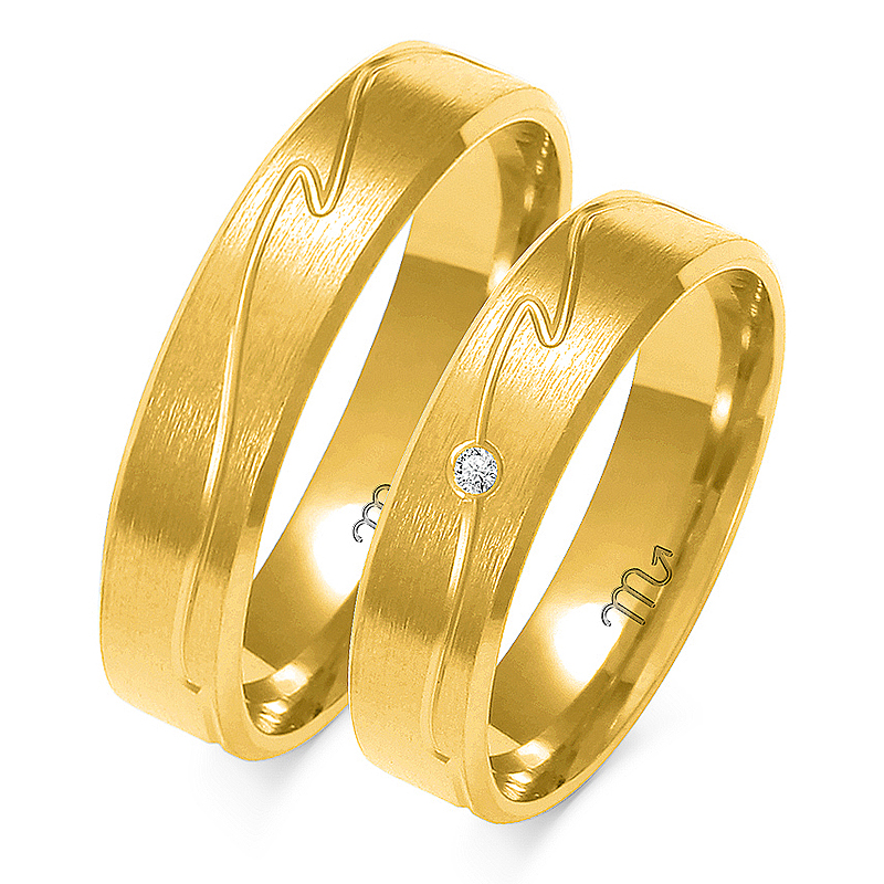 Zlaté Prsteny 14K 4 mm Brylant id A-135