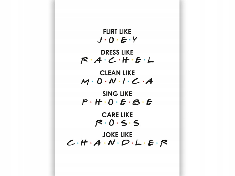 

Friends plakat serial Przyjaciele A3