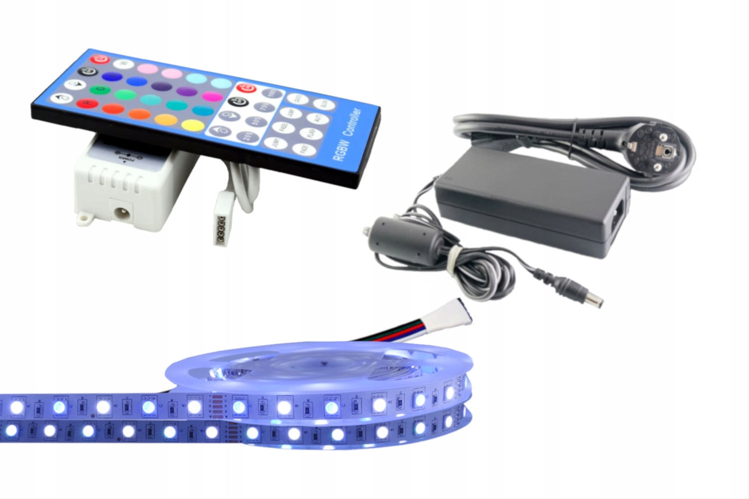 Set Led pásek 300 Smd Rgbw 5050 dálkový ovladač 7 m