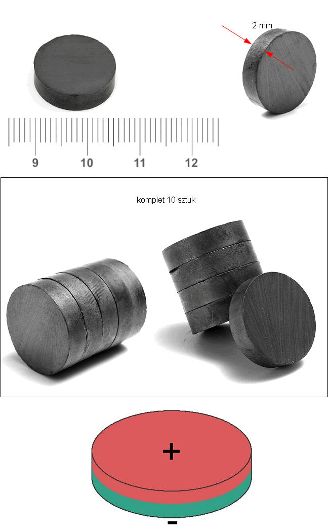 PASTYLKI - magnesy 15 mm - JAROPAP - 10 sztuk Liczba sztuk w opakowaniu 10 szt.