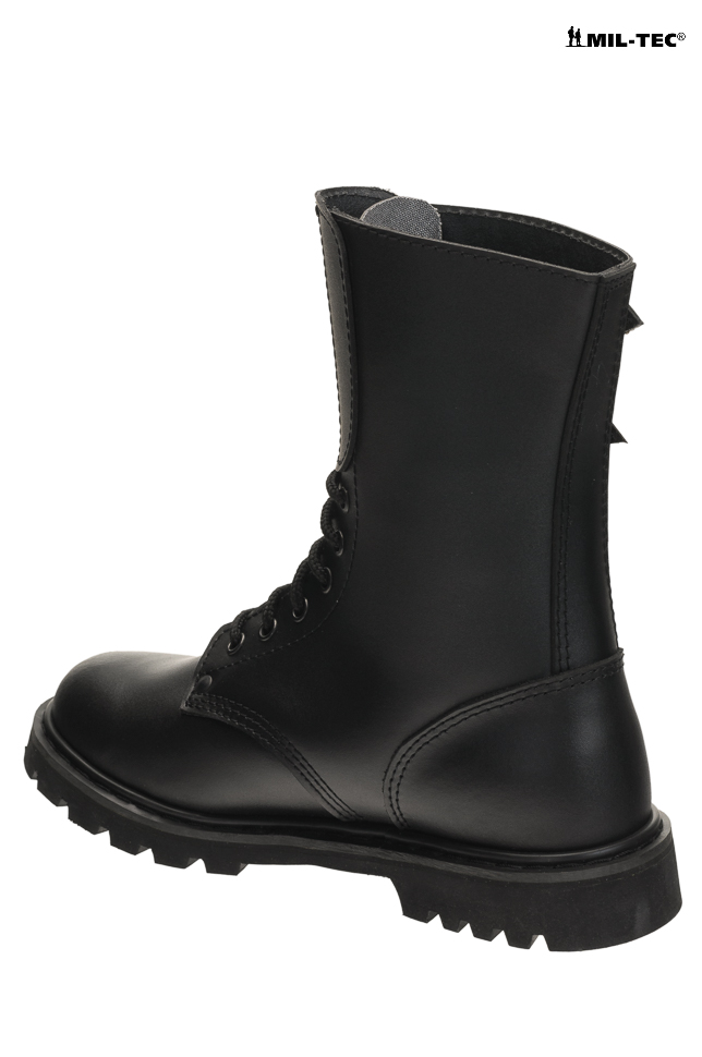 Francuskie Skórzane BUTY WOJSKOWE OPINACZE - 44 Kolor czarny