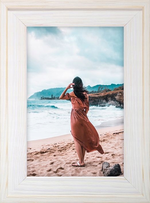 

Ramka Na Zdjęcia Biała Rama Drewniana 24x30