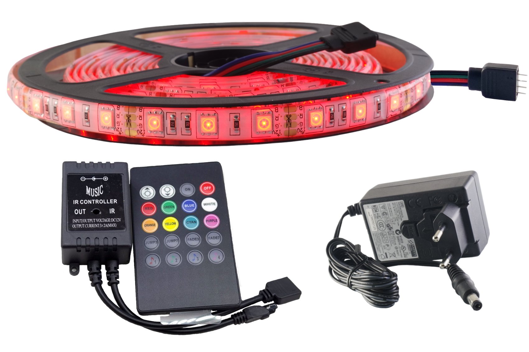 

Zestaw Led Rgb 300 Smd 5050 IP65 Muzyczny Disco 1m