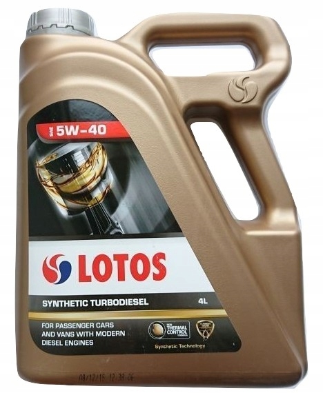 

Olej Lotos Turbo Diesel 5W40 4L Syntetyk