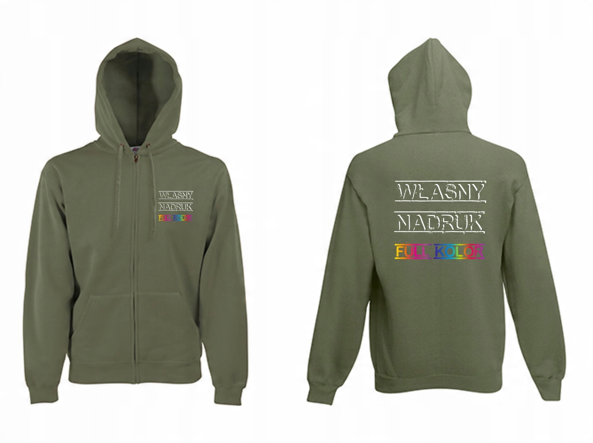 

Bluza Męska Rozpinana Z Własnym Nadrukiem S