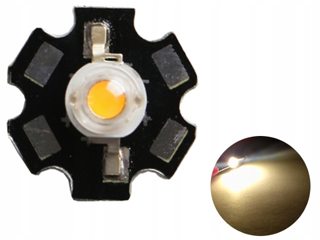Dioda POWER LED 3W EPISTAR 3200K, 45mil, PCB Marka Epistar