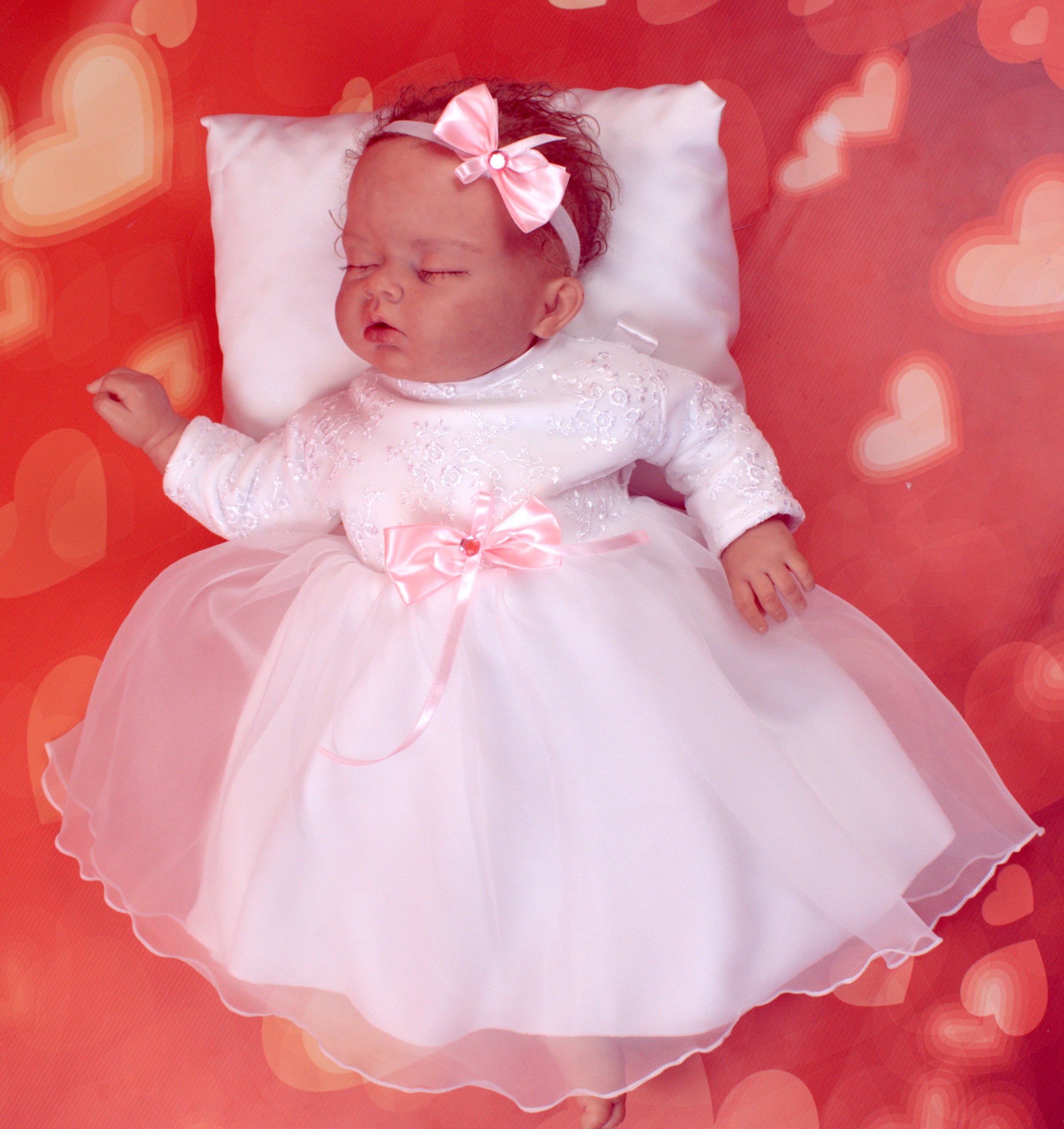 CIEPŁA POLAROWO KORONKOWA SUKIENKA do CHRZTU 56-62 Marka bez marki