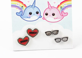 

kolczyki Hello Kitty kotki Nerd kawaii japan K60