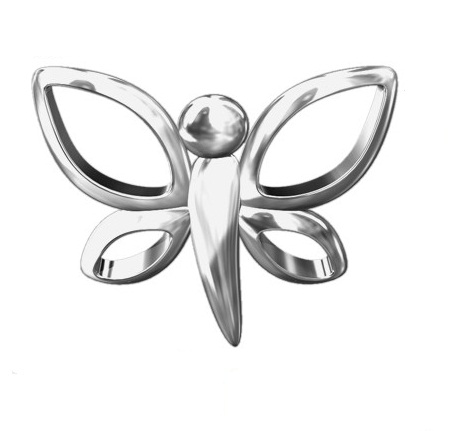 BP-81 Zawieszka Ważka 13x16mm Srebro pr. 925