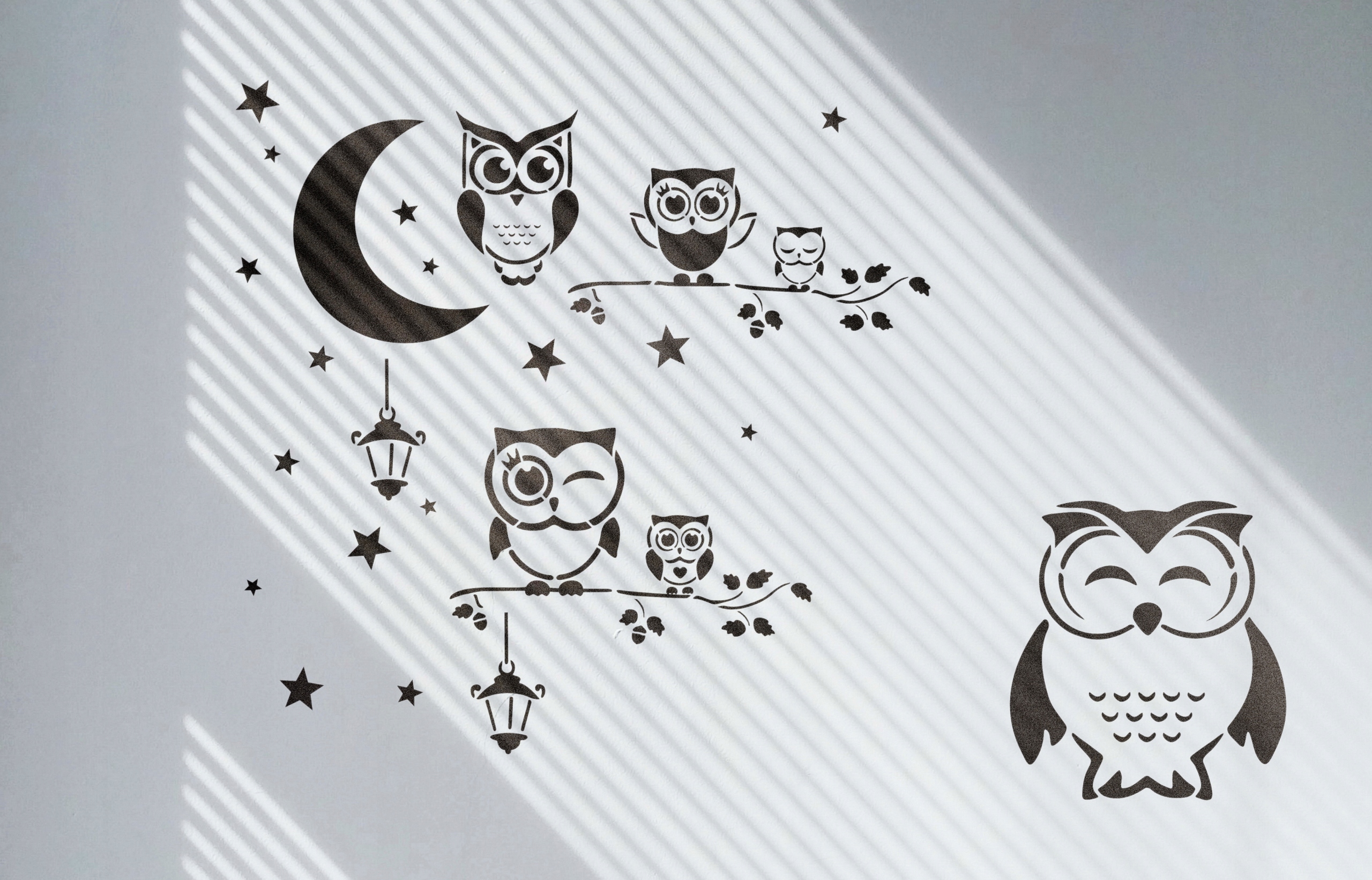 SZABLONY MALARSKIE WIELORAZOWE 12 szt. - SOWY Długość 26 cm