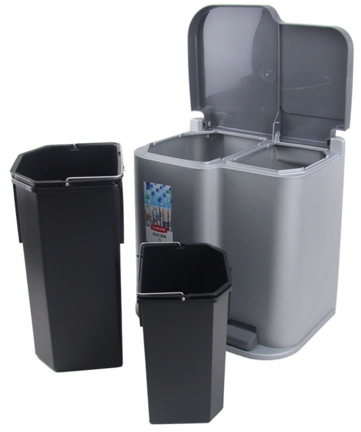 

Kosz Do Segregacji Śmieci Curver Duo Pedalbin 21L