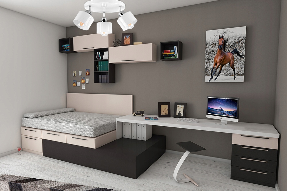 LAMPA WISZĄCA SUFITOWA PLAFON METALOWA E27 LED Kolor biały czarny