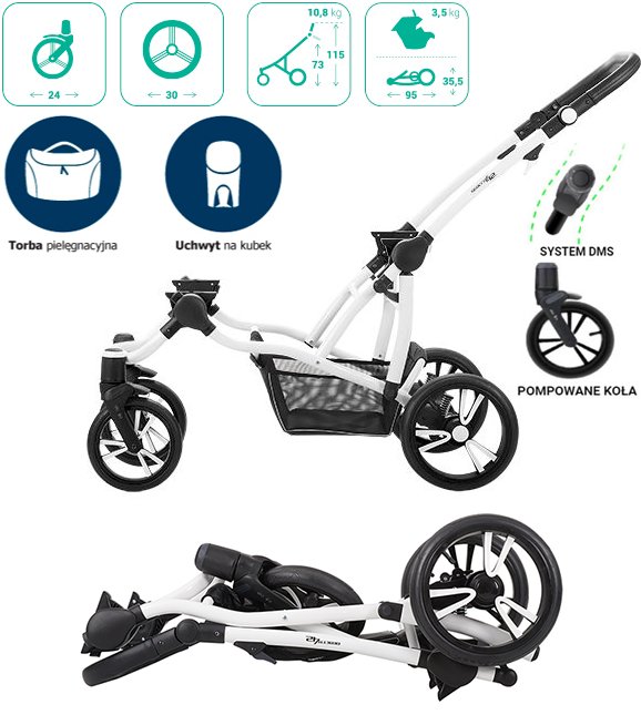 WÓZEK BEBETTO BLIŹNIAK 42 CYBEX ATON 5 BAZA IZOFIX Zestaw 4w1