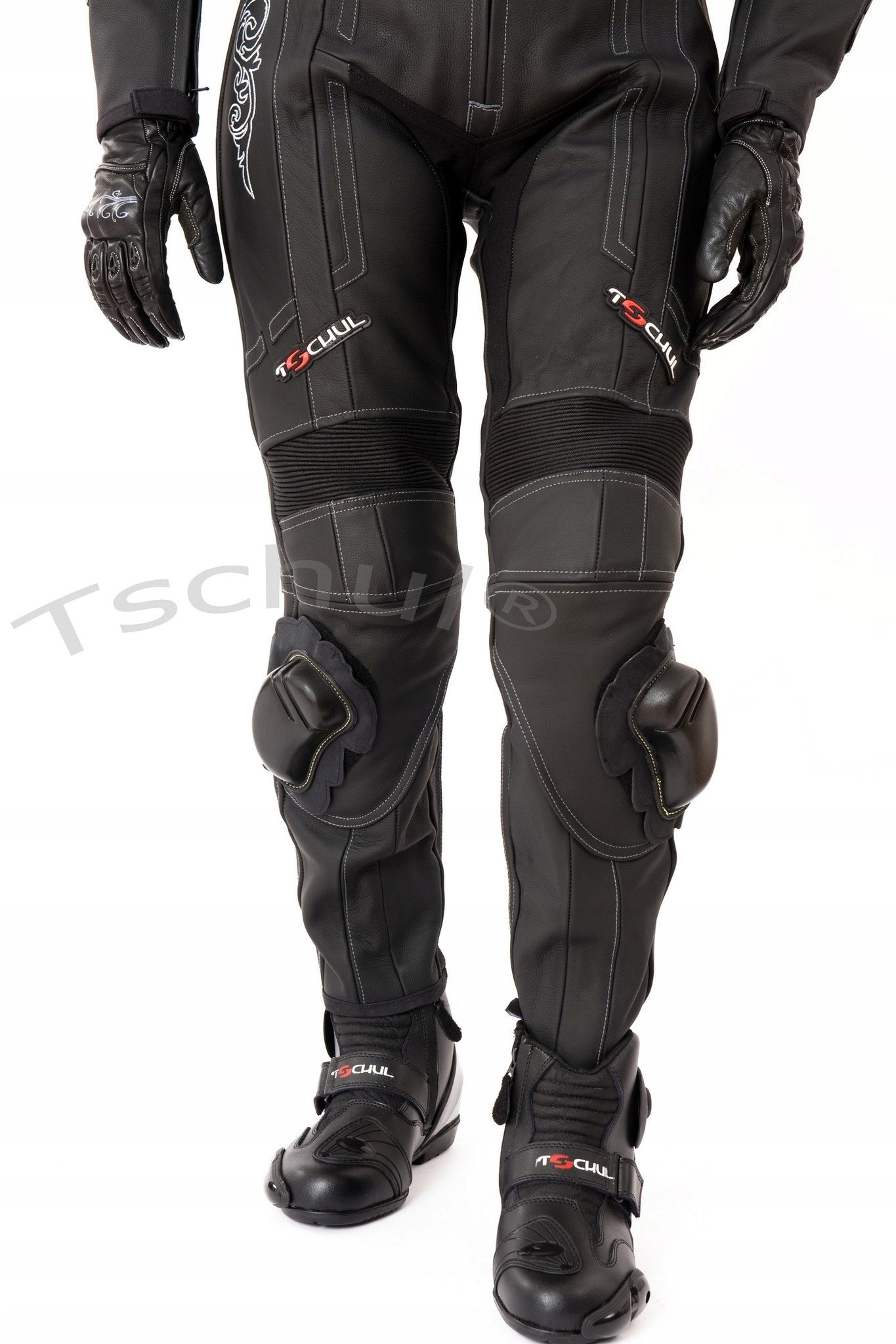 KOMBINEZON SKÓRZANY DAMSKI TSCHUL DWUCZĘŚ.187 r.34 Materiał skóra