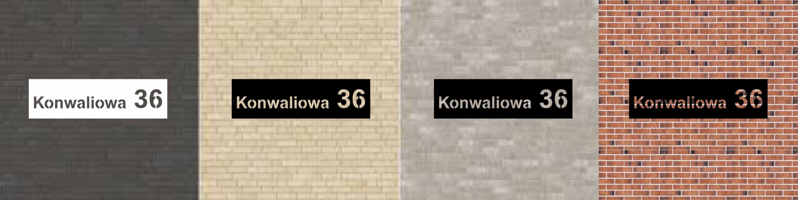 TABLICZKA ADRESOWA numer na dom 70x20 cm ALUMINIUM GRAWER Wysokość produktu 20 cm