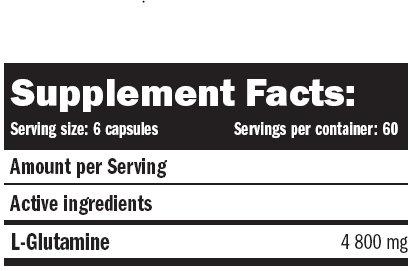 AMIX L-Glutamine 360caps чистий глютамін Назва Amix L-glutamine 360caps