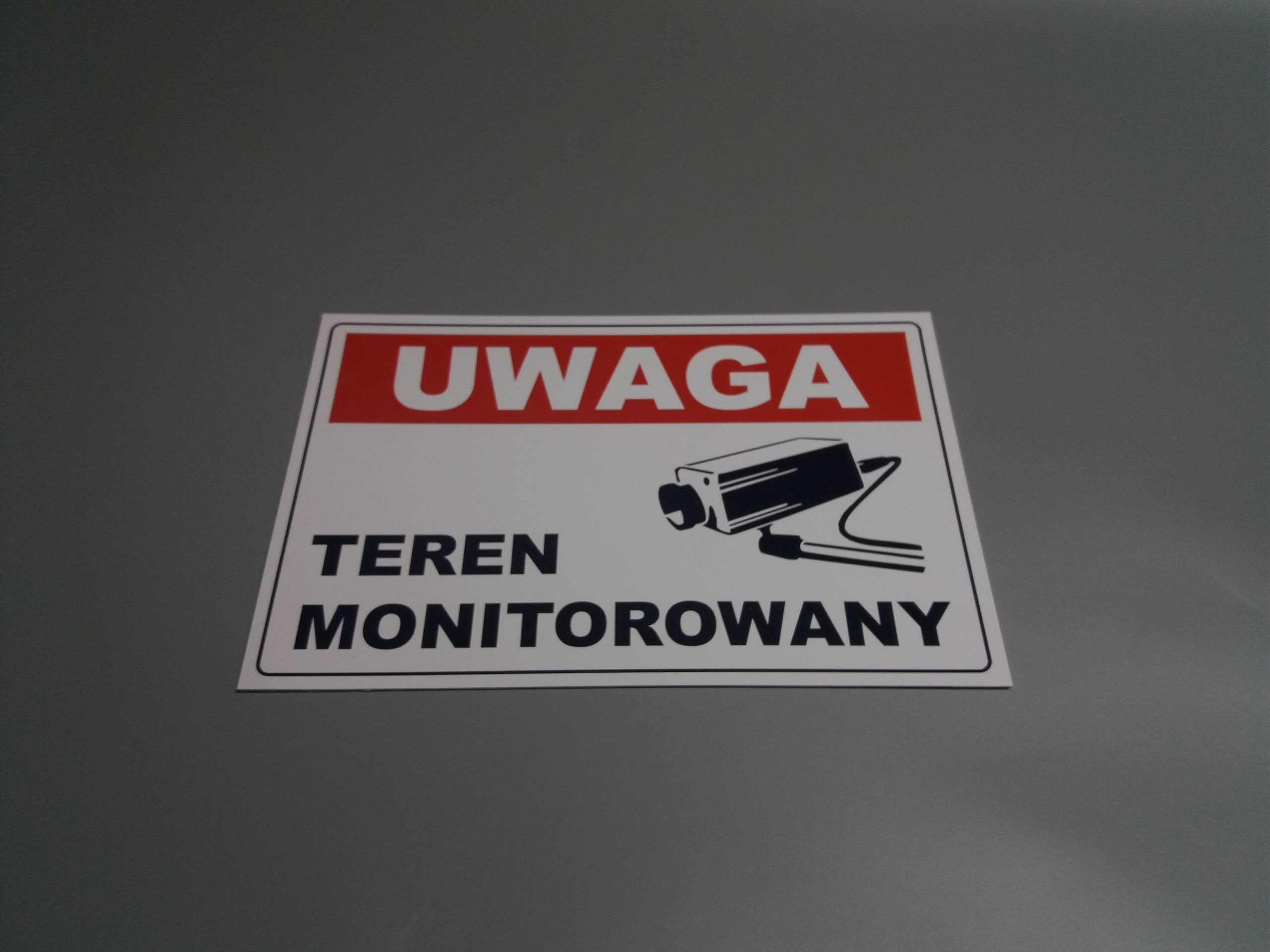 TABLICZKA TEREN MONITOROWANY 3mm DIBOND 40x30 cm Waga produktu z opakowaniem jednostkowym 2 kg