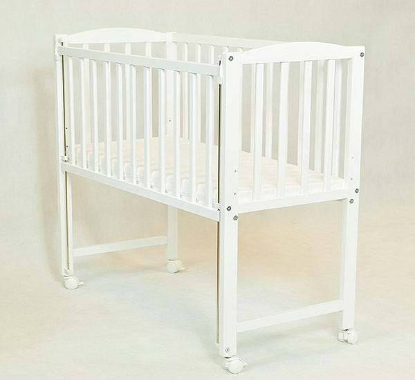 ŁÓŻECZKO DOSTAWKA OPUSZCZANY BOK KÓŁKA + MATERAC Szerokość 40 cm