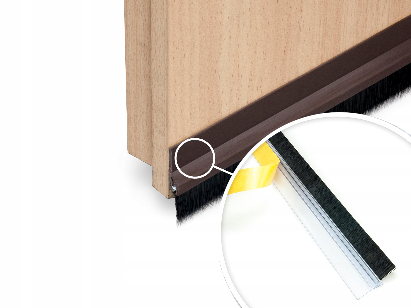 LISTWA USZCZELNIAJĄCA Szczotka 20mm BIAŁY Aluminiu Marka DQ-PP