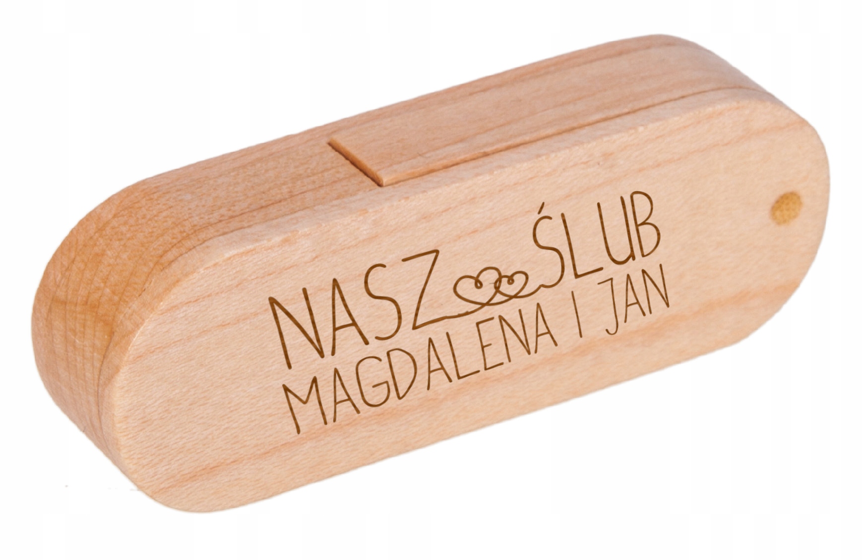 

Drewniany Pendrive Grawer Na Ślub Pamiątka