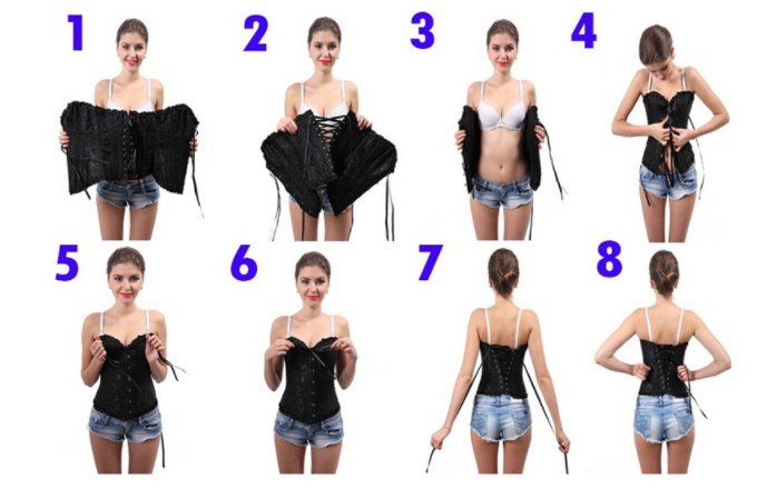 WYSZCZUPLAJĄCY GORSET+STRINGI BIELIZNA SEXY 6XL Rozmiar 6XL