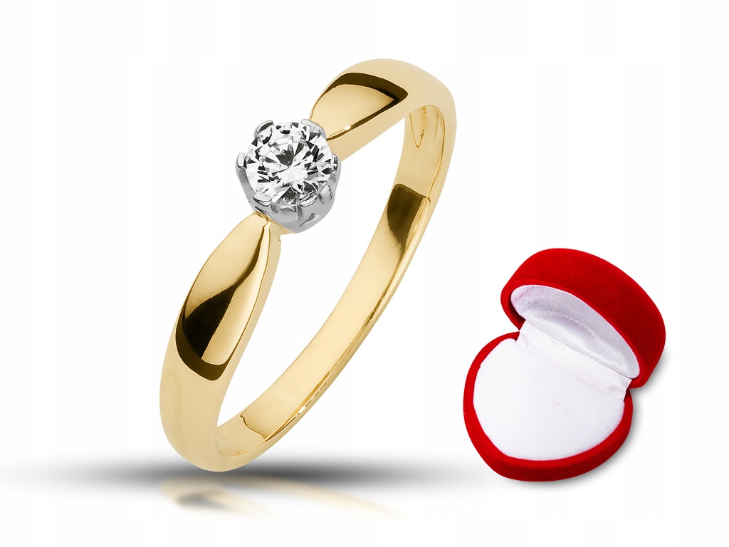 

ABgold Pierścionek z brylantem 0,20ct Vs/G 585 24h