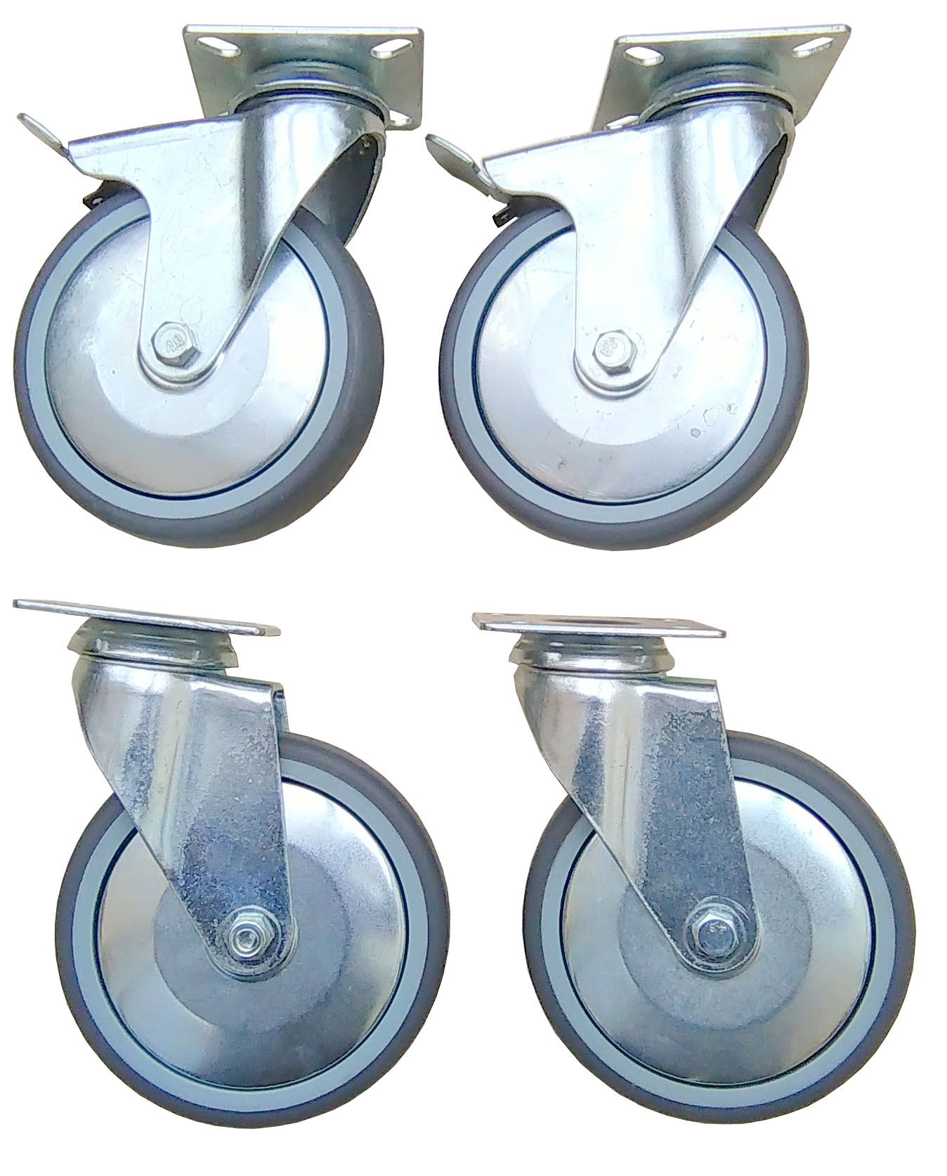 

Zestaw 2 szt i 2 szt. Koło kółko 125 mm. Koła 4szt