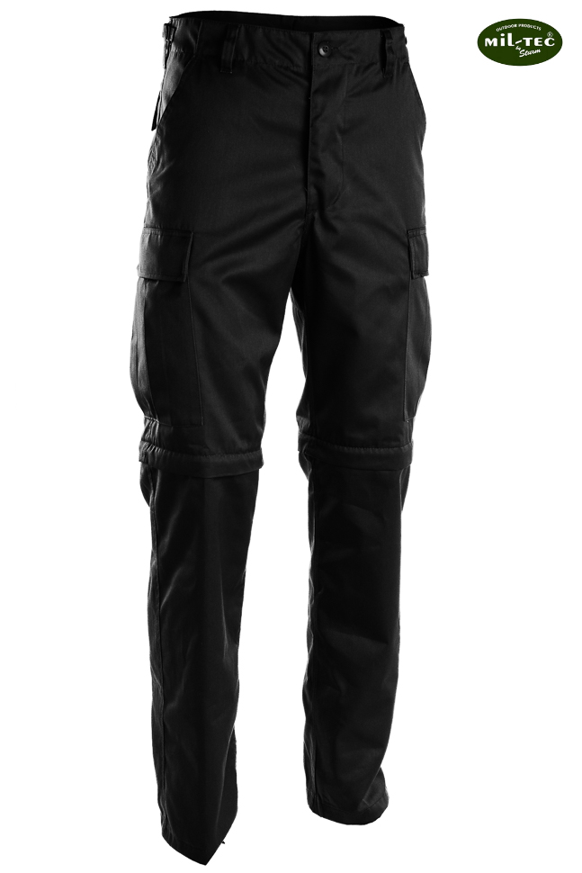 Trekkingowe SPODNIE BDU 2w1 ZIP OFF Czarne - XXL Wzór dominujący bez wzoru