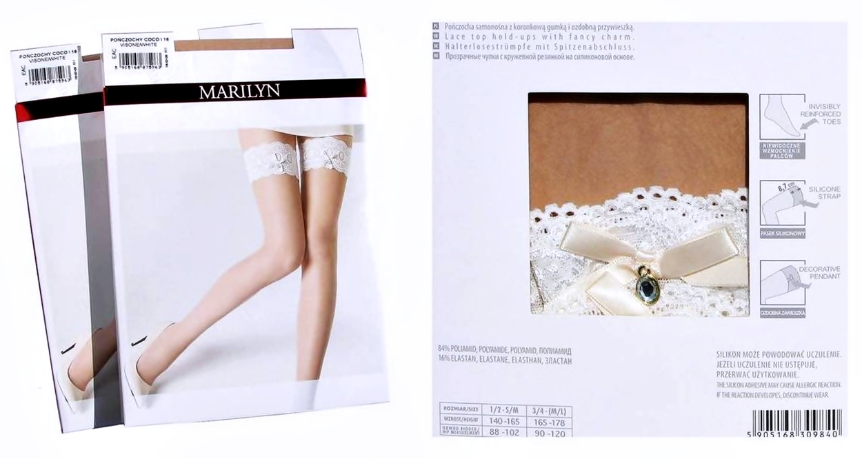 

2 Pak Pończochy Coco I 16 Samonośne 3/4 Marilyn