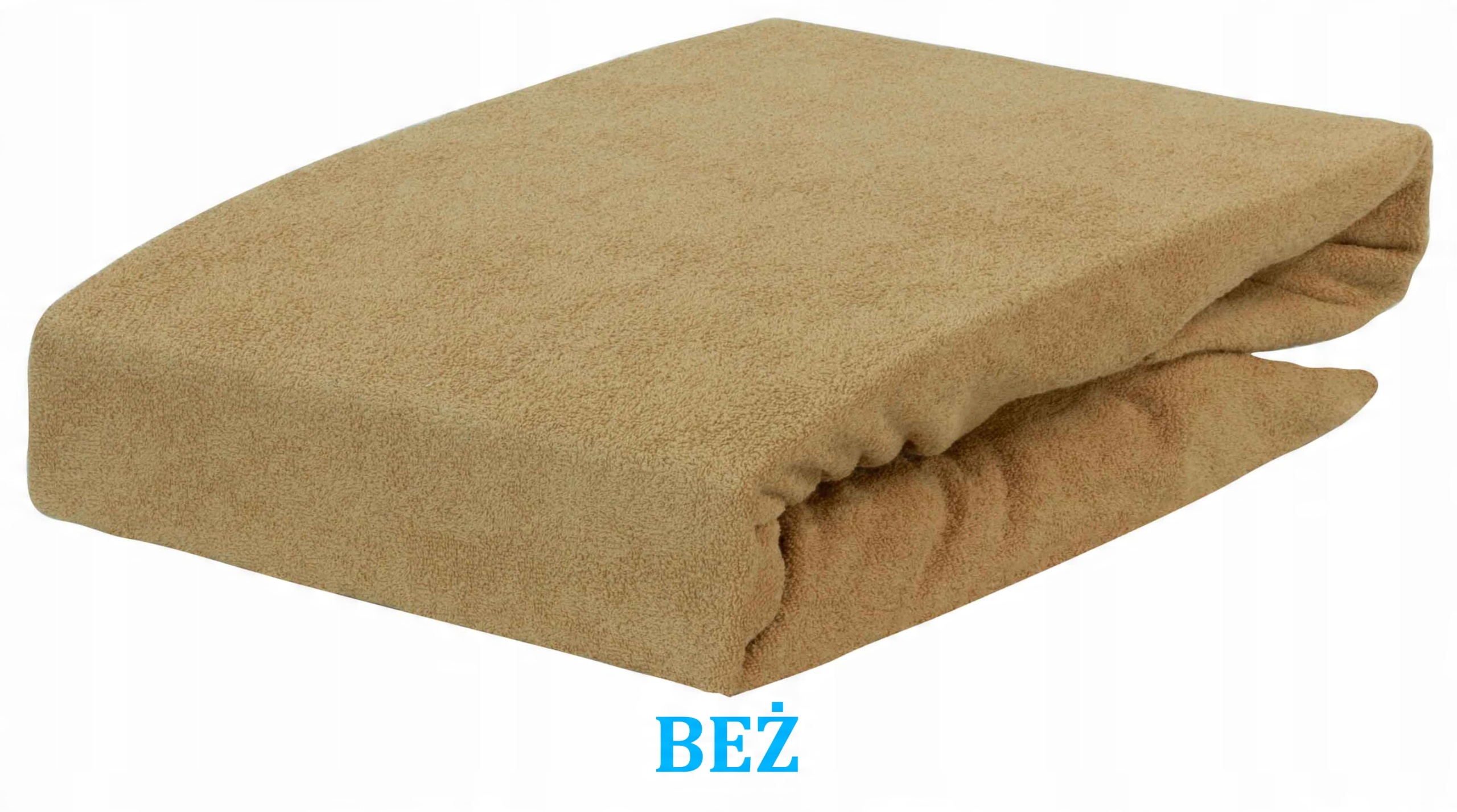

Beżowe Prześcieradło Frotte Z Gumką 160/200 Grube