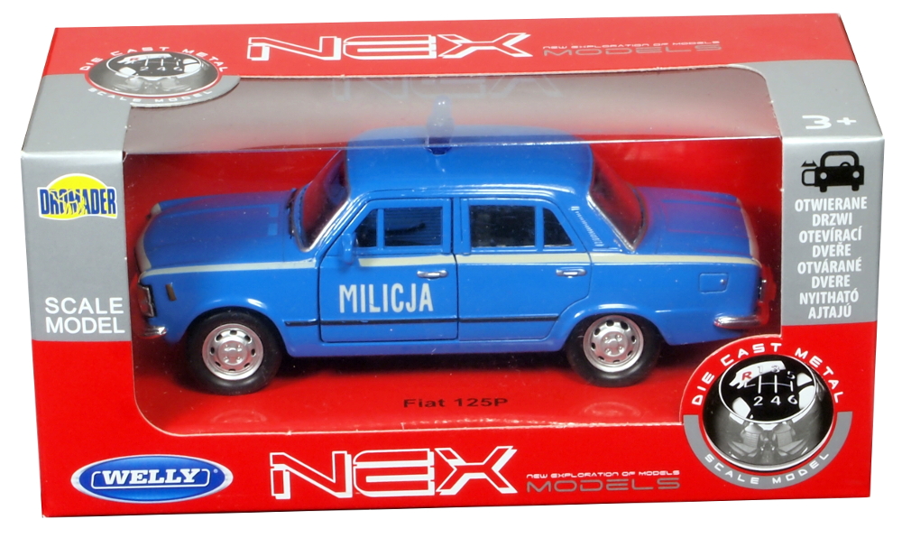 Welly Model Fiat 125p Milicja 1:34 Kolor Mix