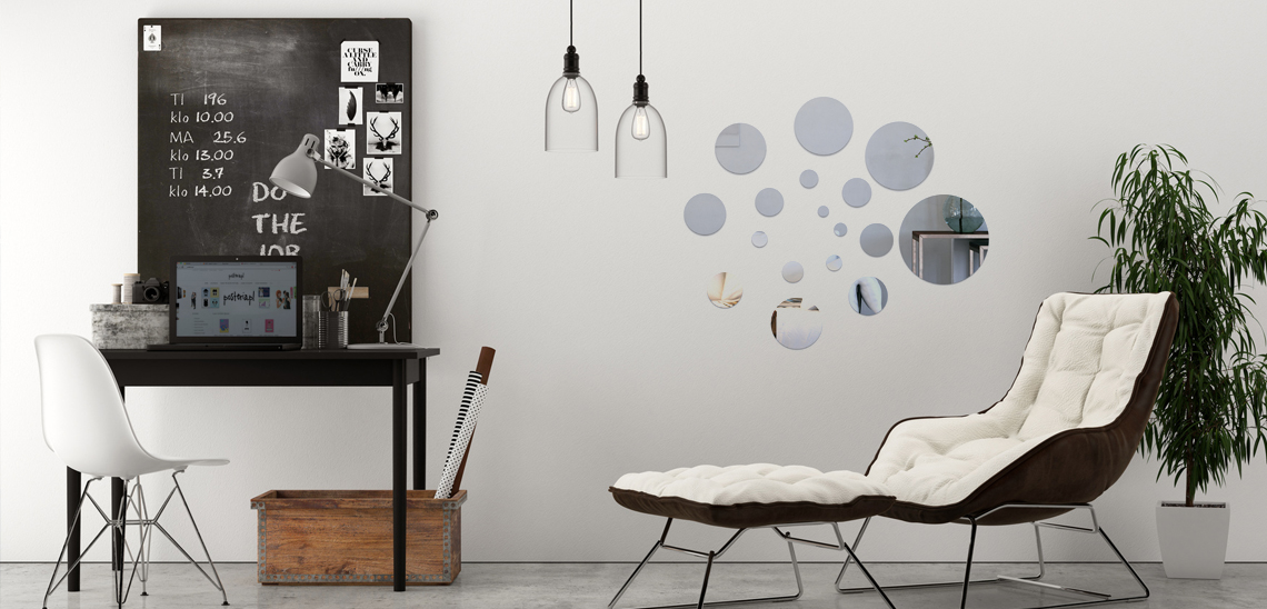 Lustro akrylowe 30x50 cm PANEL AŻUROWY ''KOŁA'' Marka inna