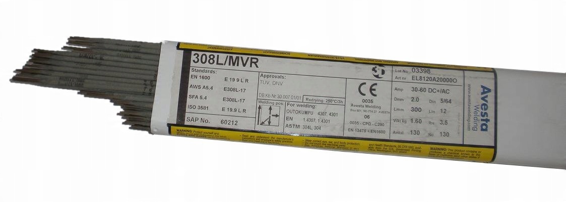 

Elektrody nierdzewki kwasówki 2,0 Avesta spawarka