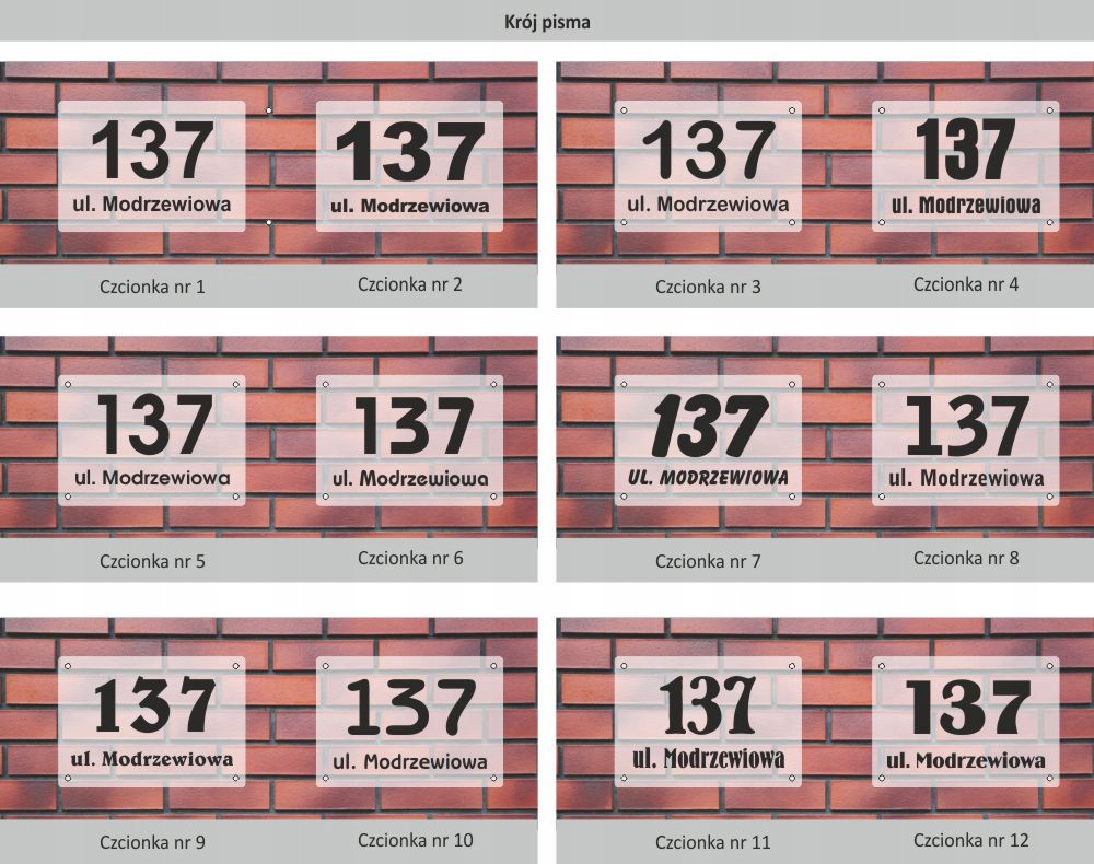 Tabliczka 3D dystansami! Numer domu Marka inna