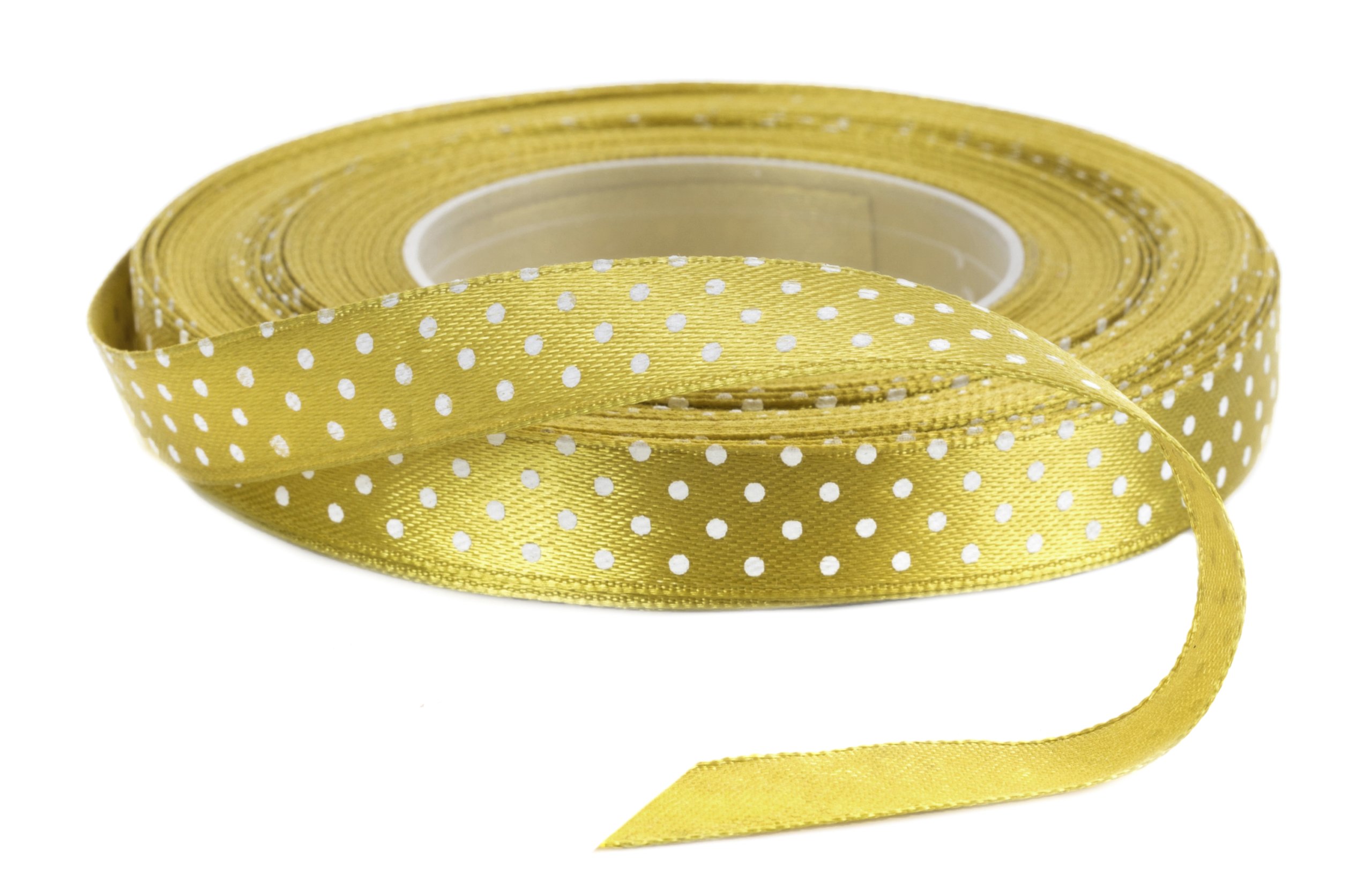 

Tasiemka Khaki W Kropki Wstążka Satynowa 12mm 070