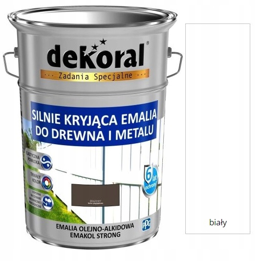

Dekoral Emakol Emalia drewno metal 10L Biały