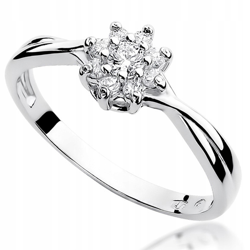 

Zaręczynowy Pierścionek Złoty Z Brylantami 0,22ct