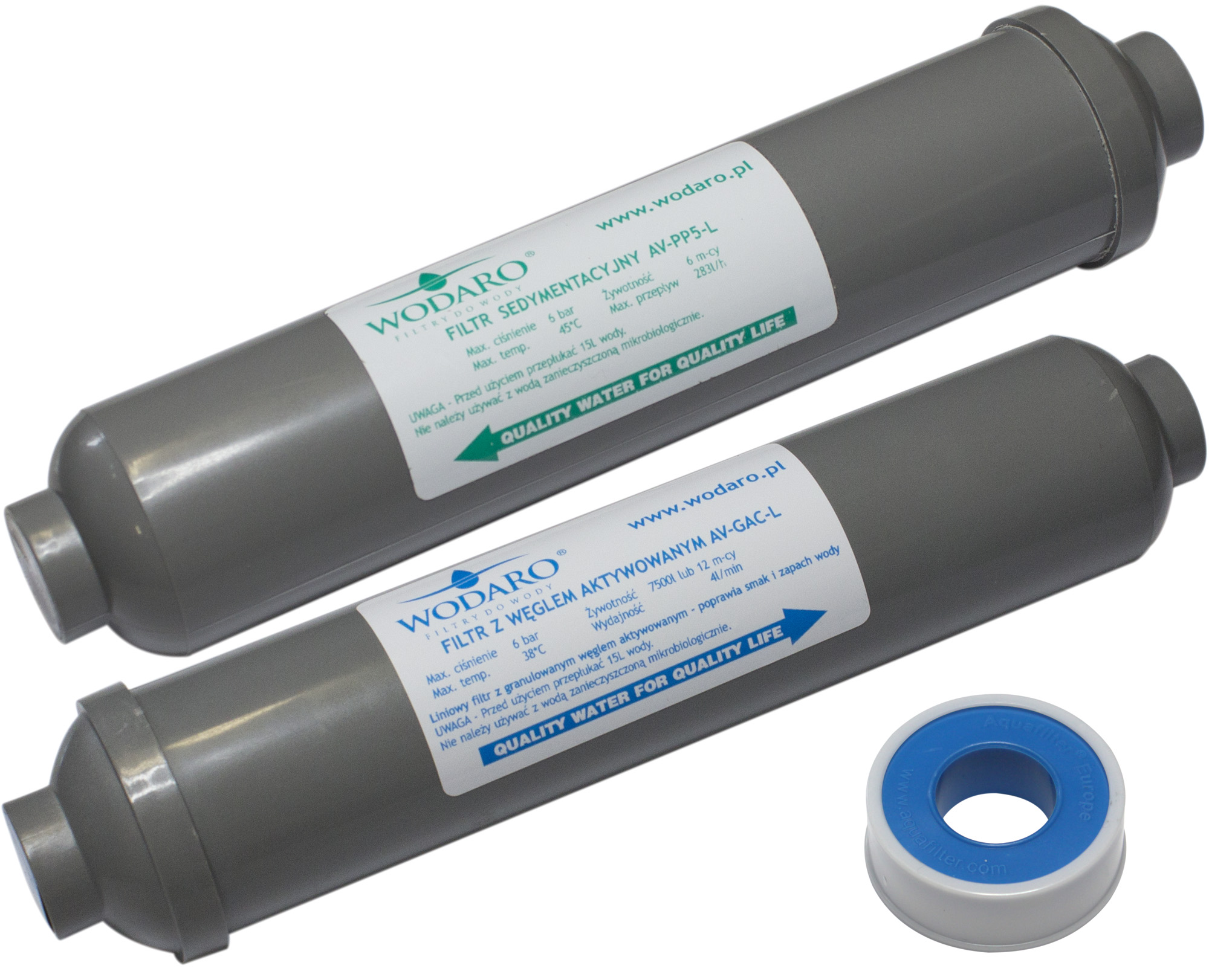

wodaRO Graphite Zestaw Wkładów Do Filtra RO3