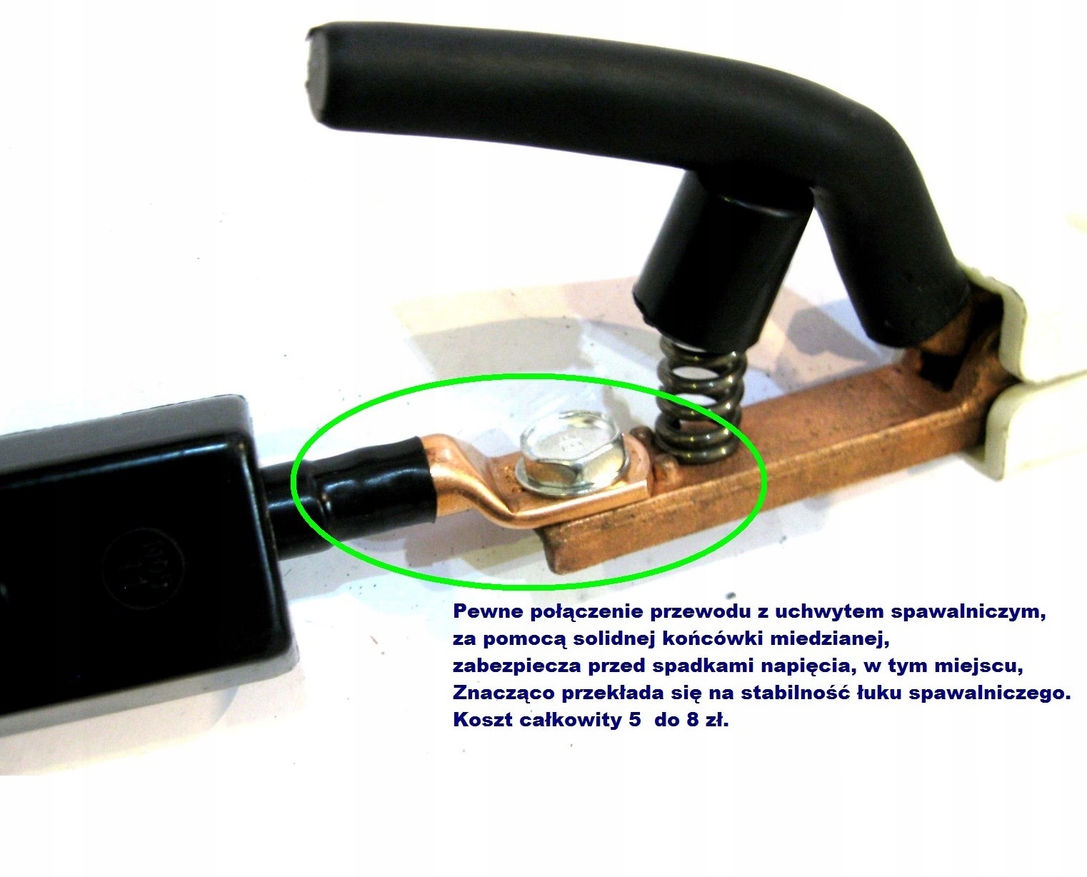 5m 300A 200A KABEL PRZEWÓD SPAWALNICZY UCHWYT ELEKTRODY MMA ELEKTRODOWY _PL Znamionowy przekrój żyły 25 mm²