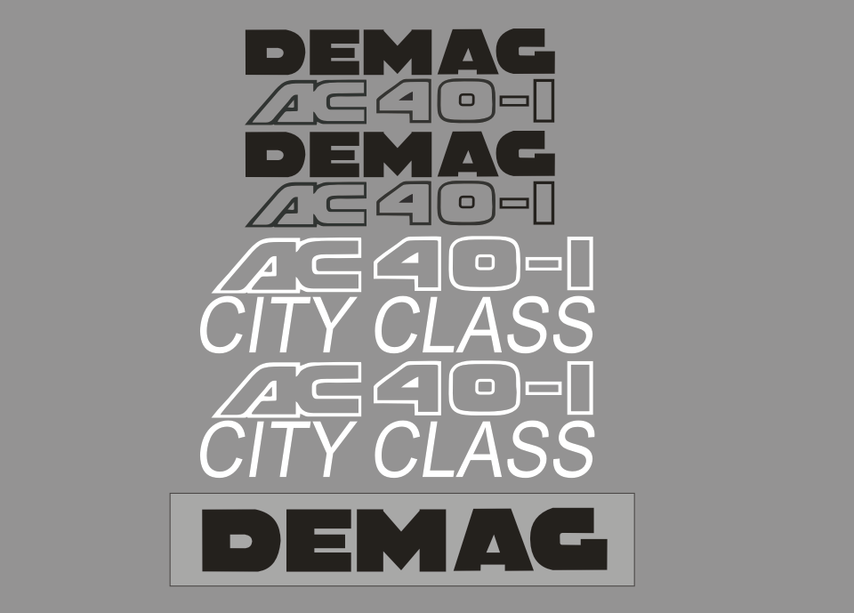 Nalepovací samolepky Demag Ac 40-1