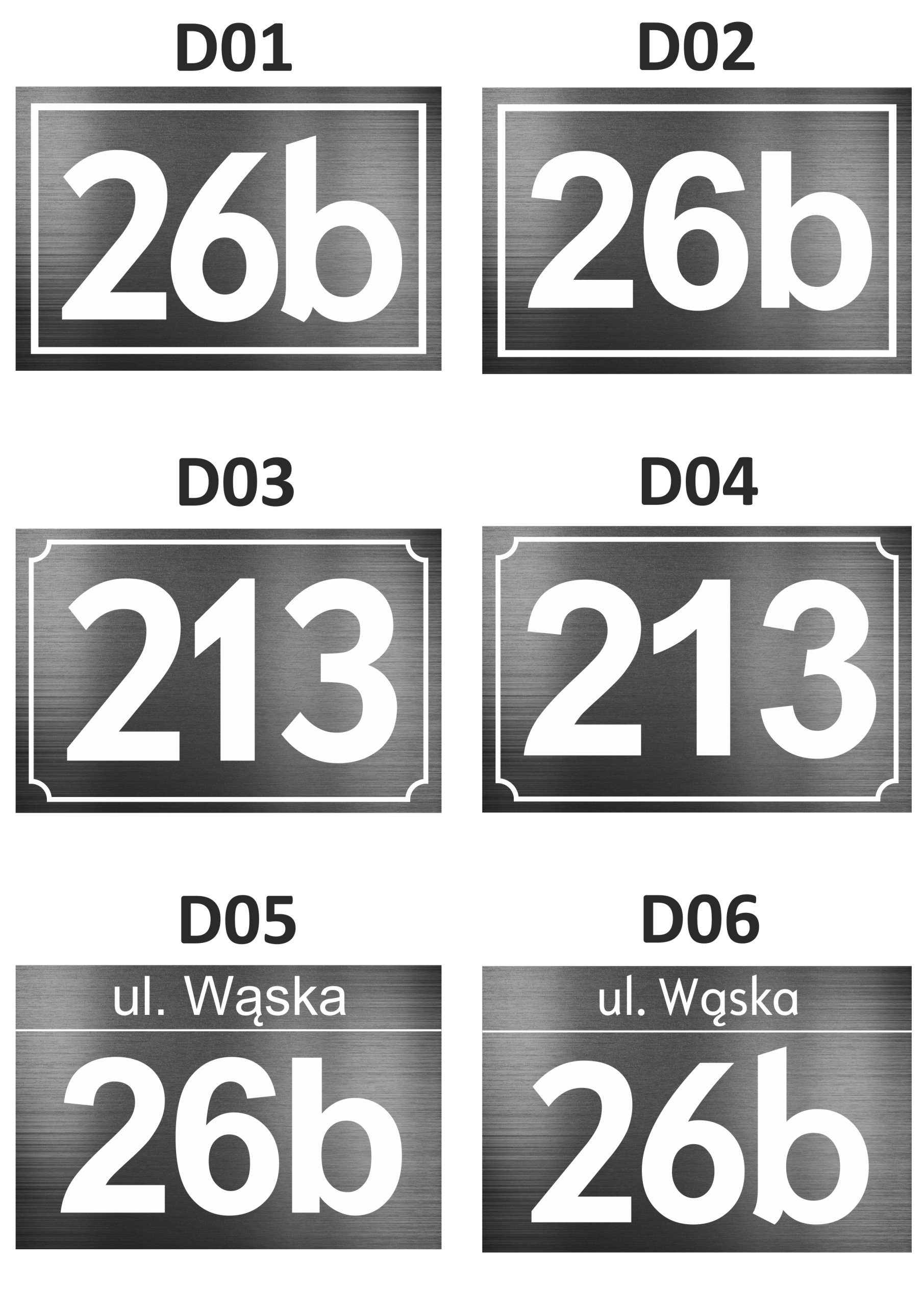 TABLICZKA Z NUMEREM DOMU I ADRESEM 20x12,5 cm Wysokość produktu 20 cm