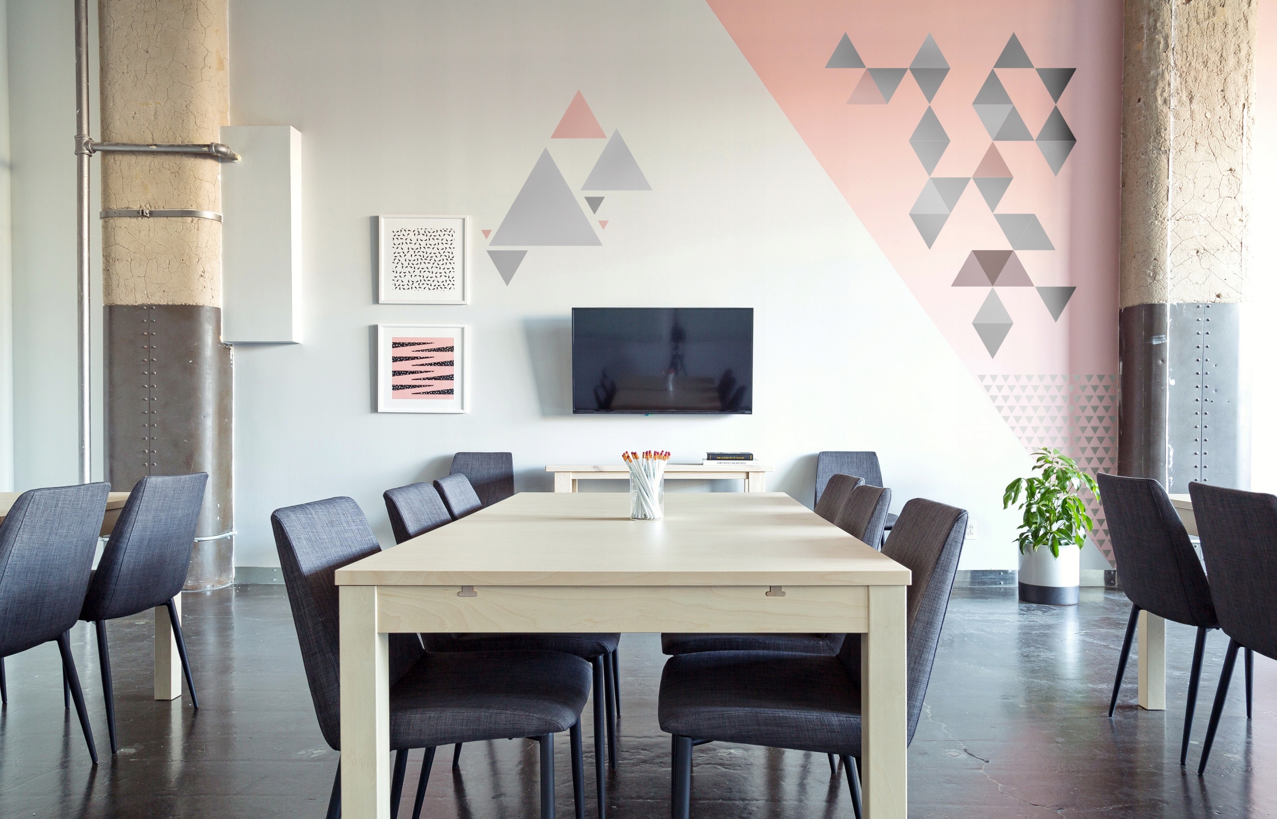 SZABLONY MALARSKIE WIELOKROTNE 8 szt. - TRÓJKĄTY Długość 30 cm