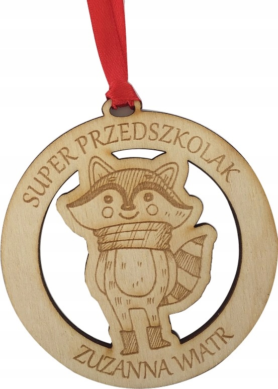 

Medal pasowanie na przedszkolaka Drewniany