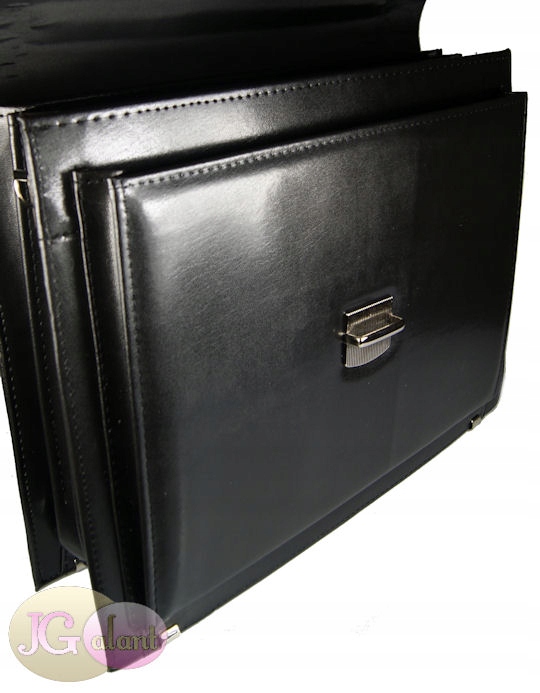 ELEGANCKA DUŻA TECZKA MĘSKA AKTÓWKA TORBA DO PRACY POLSKI PRODUKT Kolor czarny