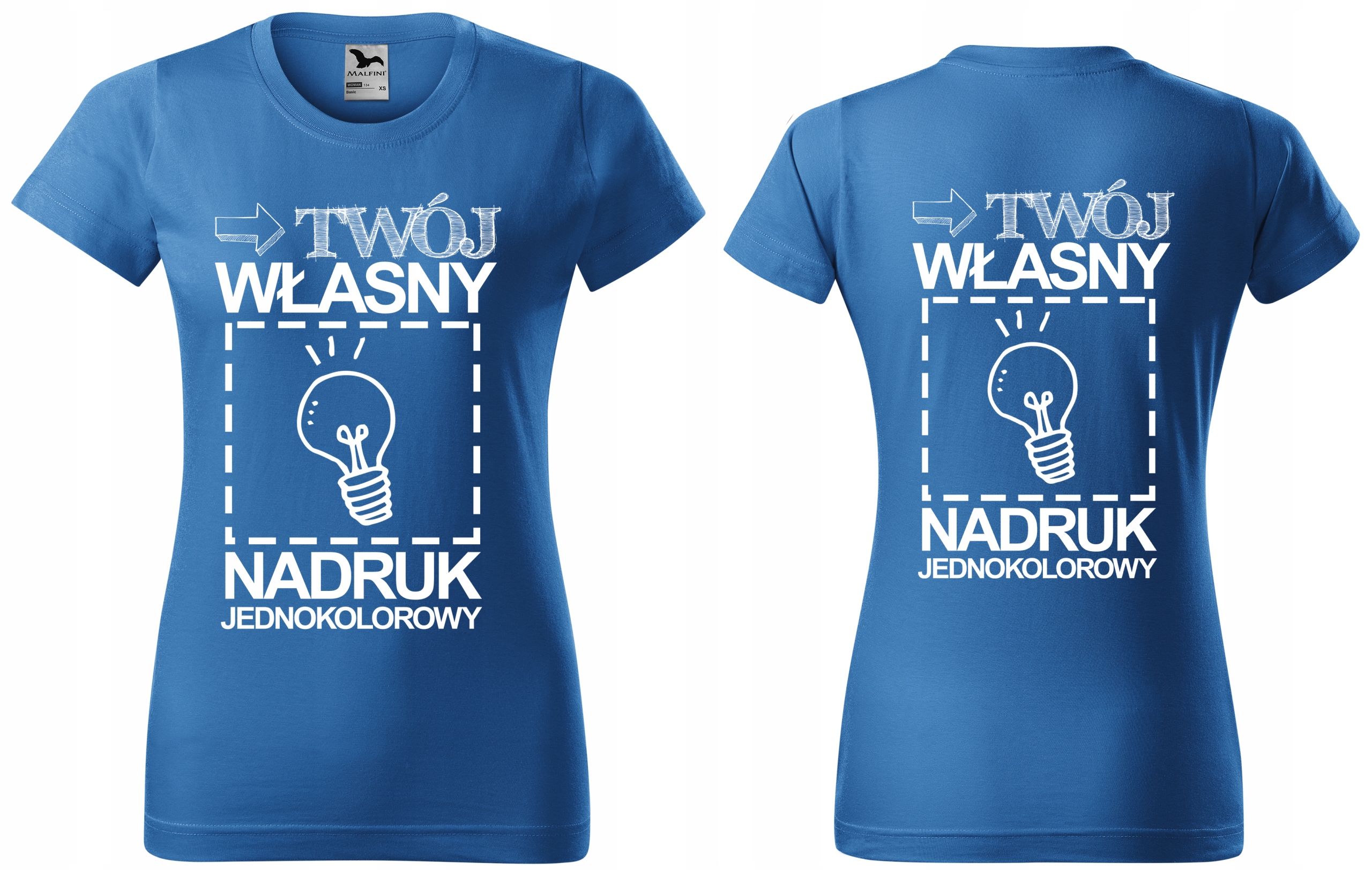 

Koszulka z Własnym Nadrukiem dwustronny r S