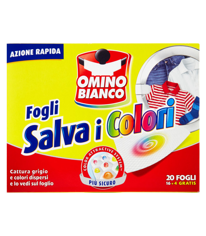 

Omino Bianco saszetki zapobiegające farbowaniu 20s