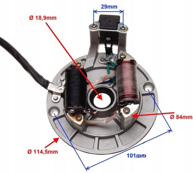 ZAPŁON STATOR ISKROWNIK 4T CROSS QUAD 50 110 125 Producent Moretti