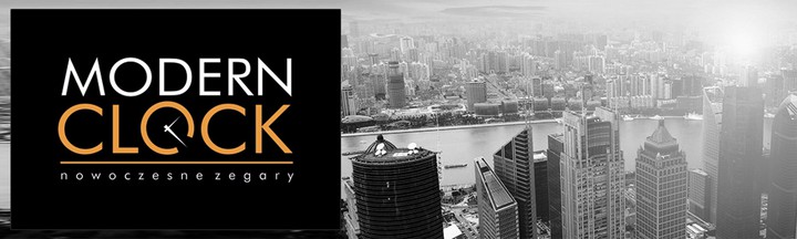 Zegar ścienny ModernClock - SHEEN czarny - cichy Typ ścienny